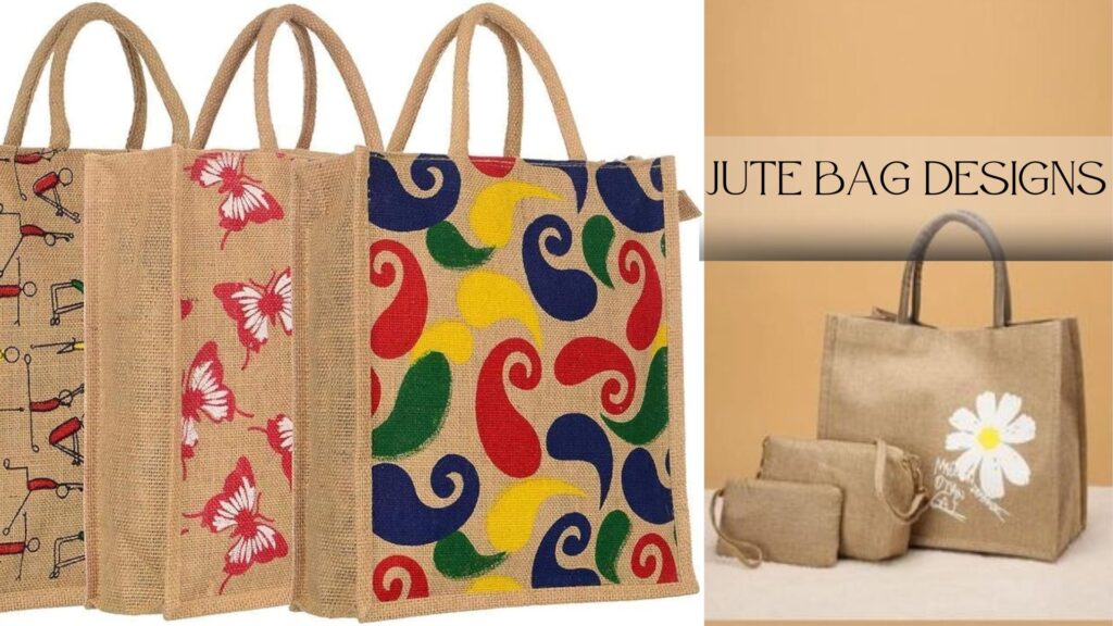 Jute Bag Designs in Bangladesh.A colorful jute bag with traditional Bangladeshi patterns and motifs.